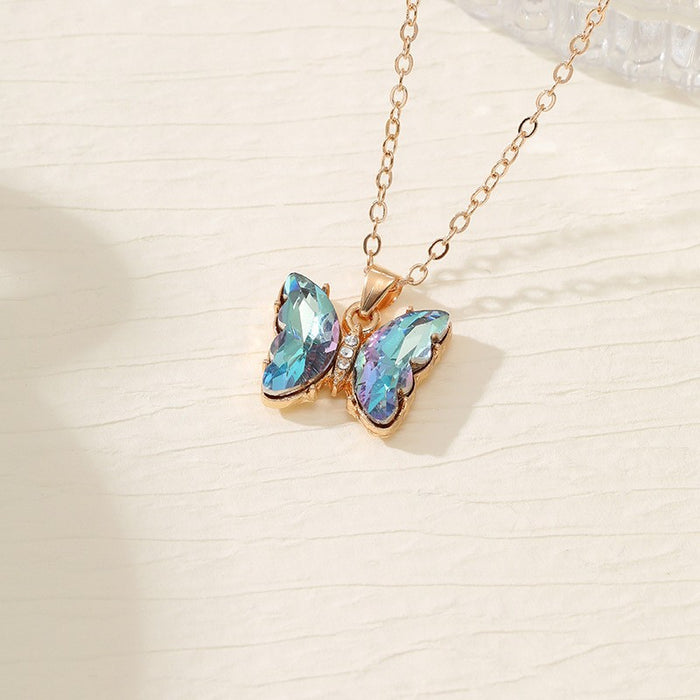 Wholesale Trendy Butterfly Jewelry Set Earrings Necklace Ring Alloy Fashion Accessory