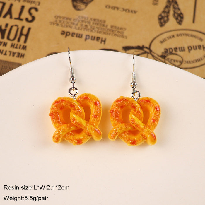 Wholesale Cute Green Donut Earrings - Fashion Food Accessory Gift