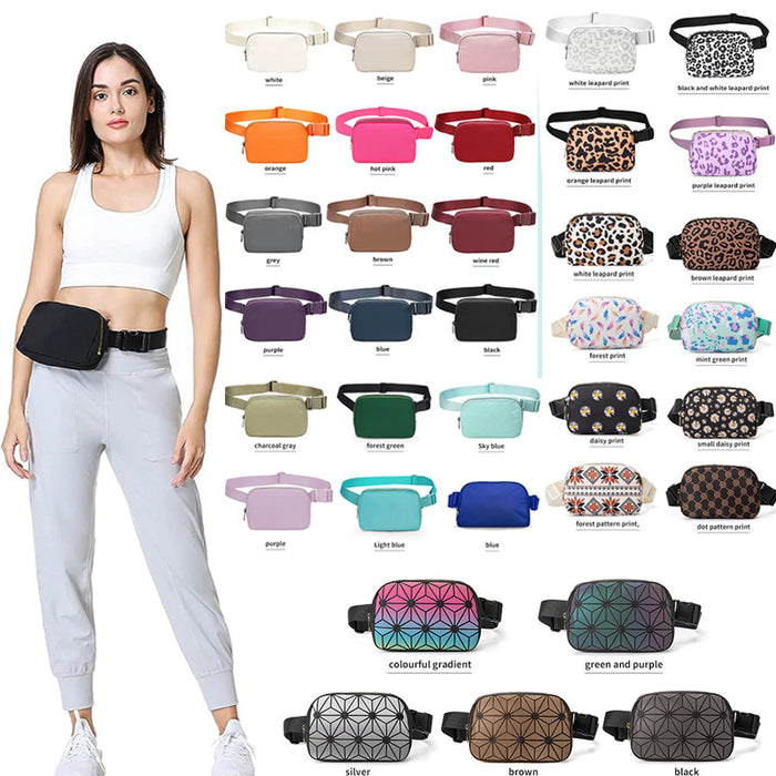 Wholesale Outdoor Sports Crossbody Bag Mobile Phone Bag Nylon Running Fitness Bag Spot Lulu Same Style Waist Bag