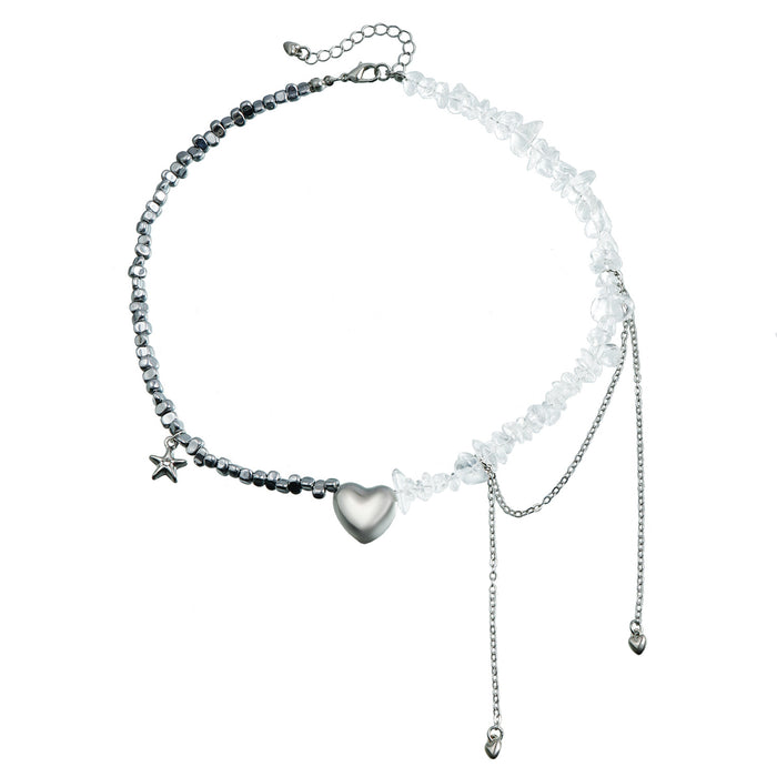 Wholesale Heart Pendant Starfish Tassel Collarbone Necklace