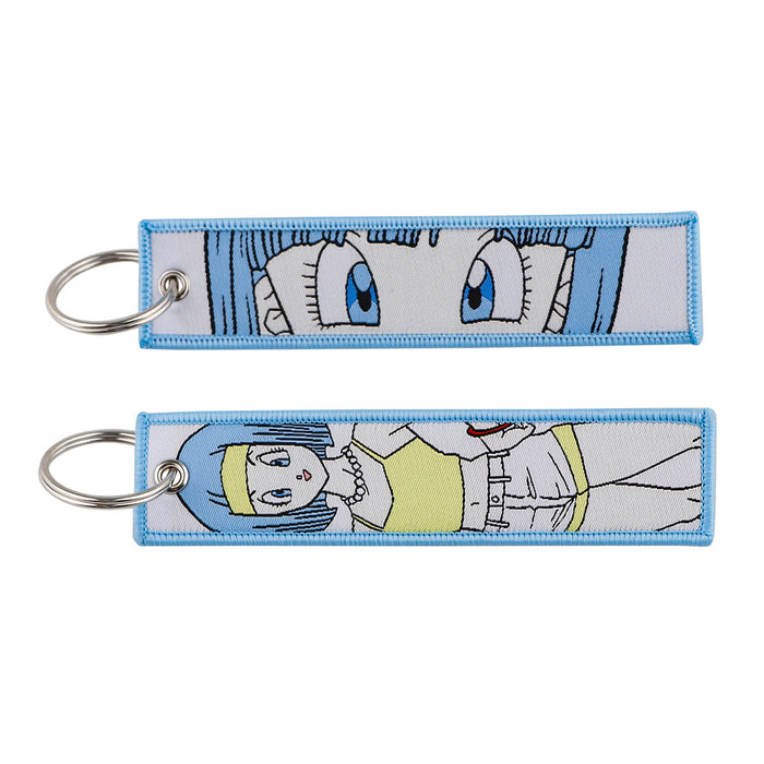 Wholesale  Woven Label Keychain Cartoon Pendant Woven Fabric Cartoon Accessory
