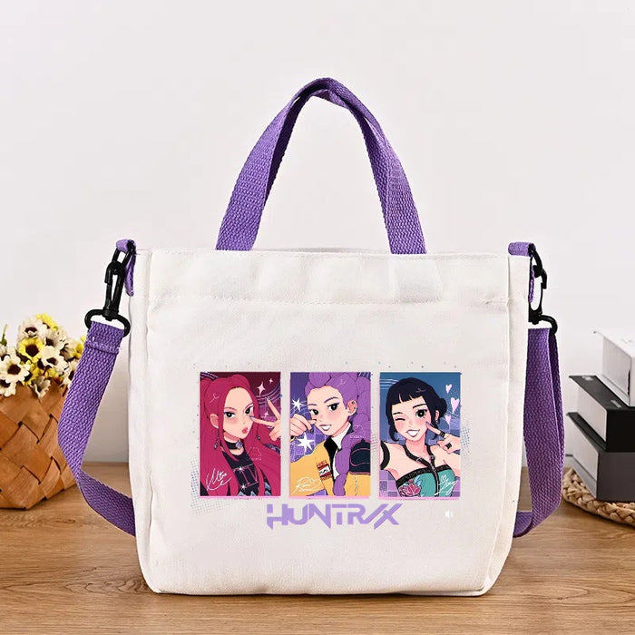 Wholesale KPOP Cartoon Print Canvas Crossbody Shoulder Bags