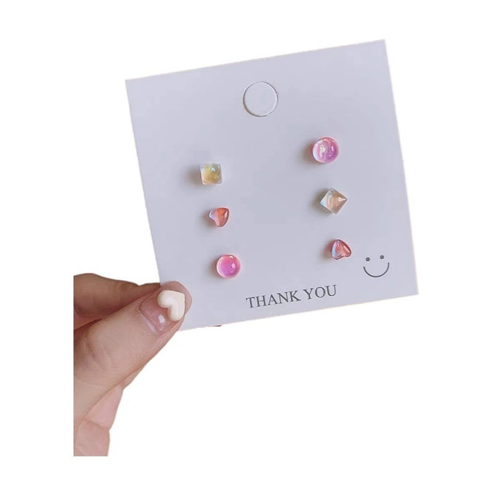 Wholesale Silver needle earrings, versatile daily earrings, peach heart earrings