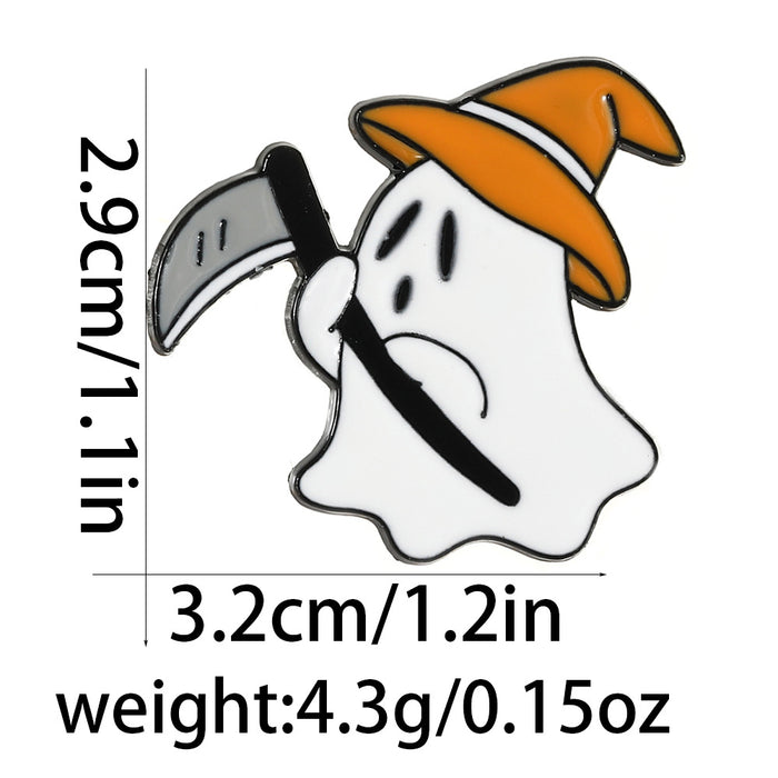 Wholesale  Skull Ghost Tombstone Pumpkin Brooch Pin Creative Alloy Badge Unisex Party Decorative Accessory