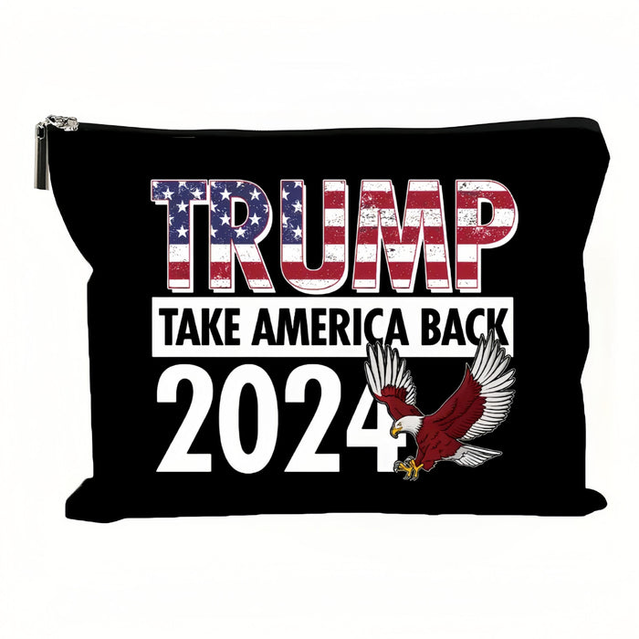 Wholesale linen double-sided printed cosmetic Makeup Bags