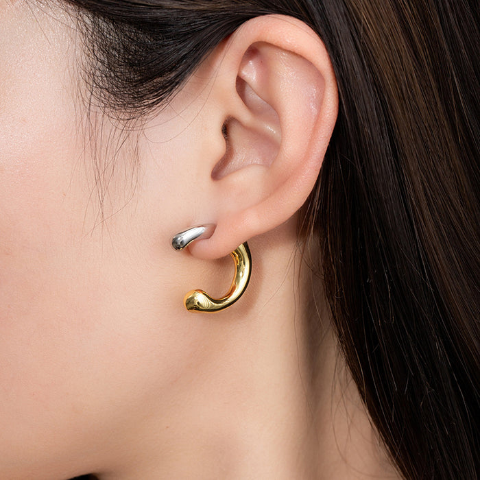 Wholesale ing C-shaped Earrings Pigment Ring Ear Buckle