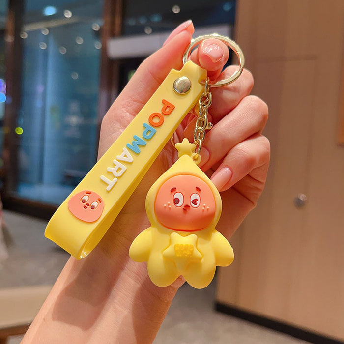 Wholesale Creative Cute Cartoon PVC Car Keychain Bag Pendant Gift