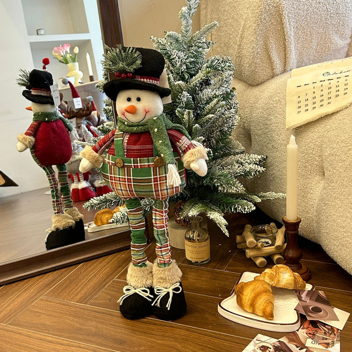 Wholesale Christmas Decoration Snowman Telescopic Doll Christmas Decoration