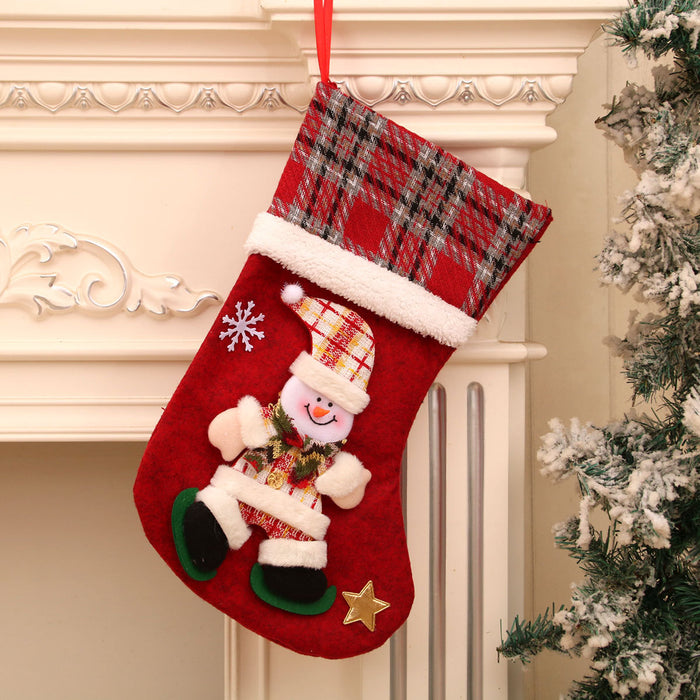 Wholesale Christmas Stockings Christmas Gift Bag Christmas Small Stockings Pendant Christmas Tree Hanging Ornament Bag