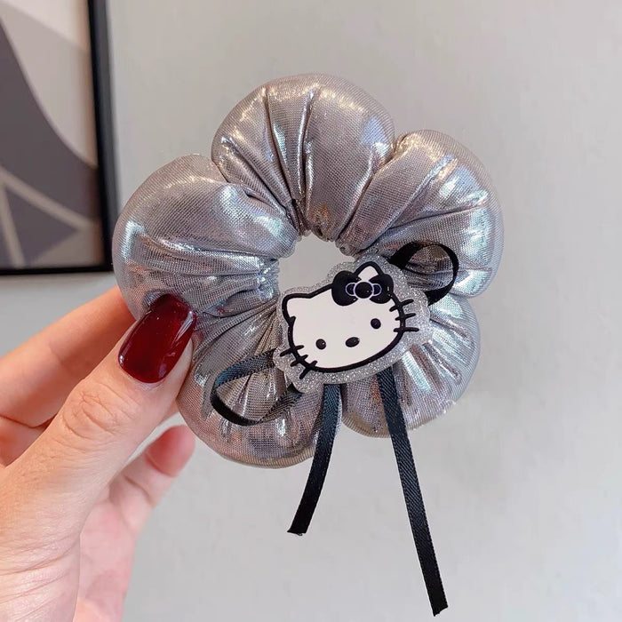 Wholesale Cute checkered flower hair ties