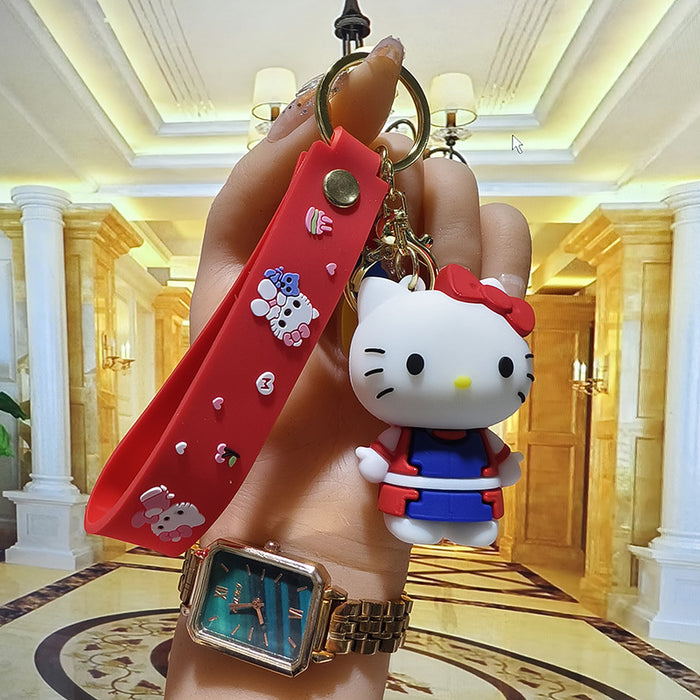 Wholesale  Cat Keychain   Cartoon  key chain Bag Car Key Pendant Couple  Small Gift