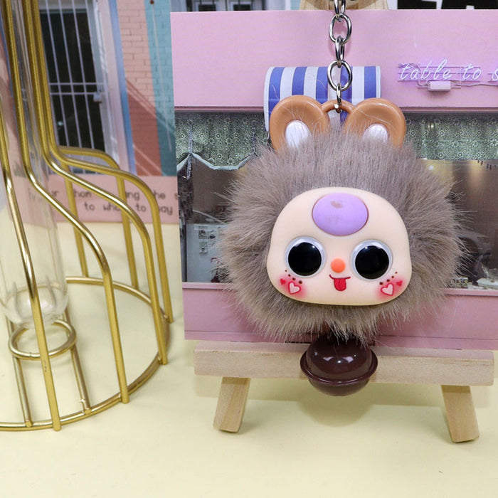 Wholesale Creative Popular Plush Doll  Keychain Car Bag Pendant Rabbit Fur Ball Pendant Student Commemorative Gift