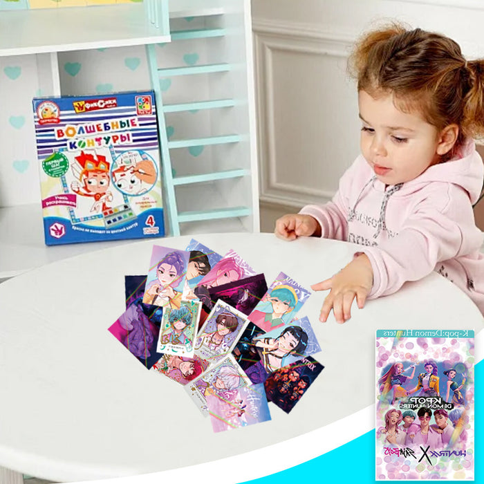 Wholesale 90pcs Laser card,  K-POP flash card,  cartoon holographic card,  double-sided card