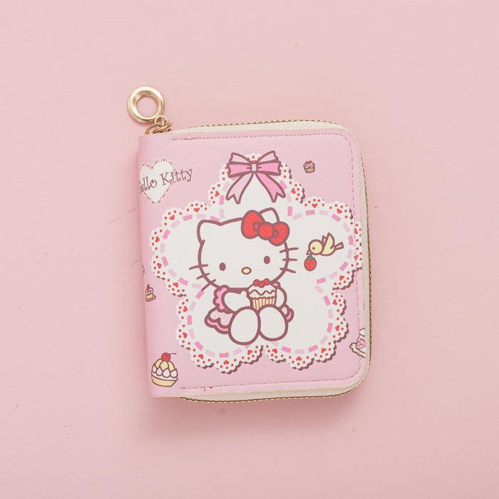 Wholesale Short Wallet Cute Cartoon Student Mini Zipper Ladies Fashion Kitty Coin Purse JDC-WT-QT006