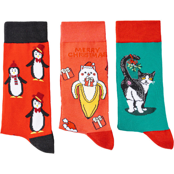 Wholesale Penguin mid-calf Christmas stockings for all seasons