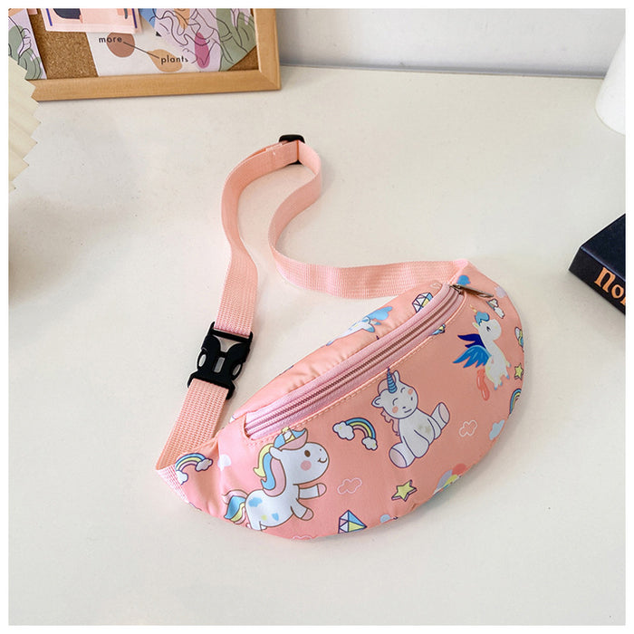 Wholesale children's waist bag cartoon dinosaur bag fashion girls coin purse chest bag