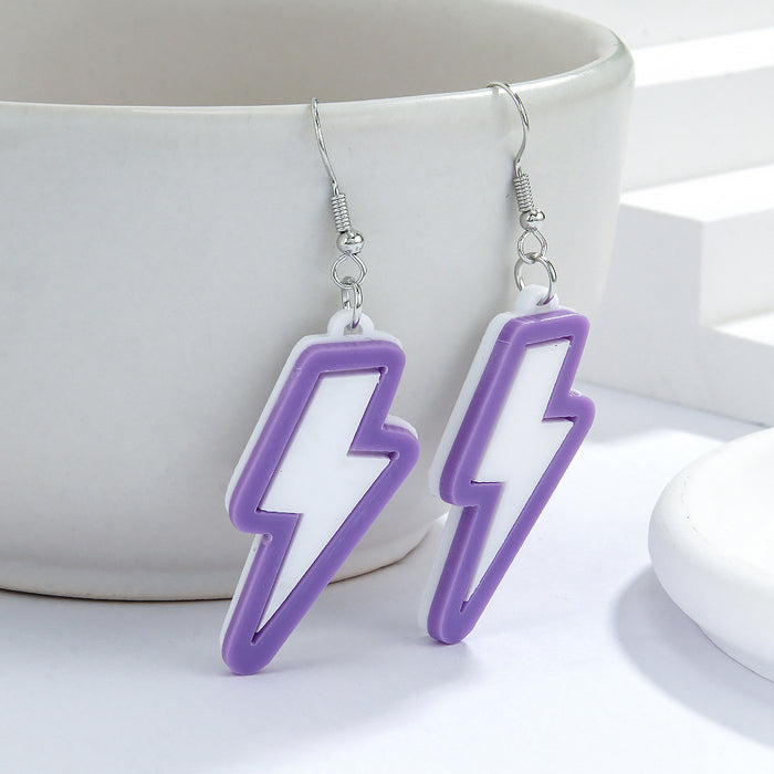 Wholesale Lightning Series Earrings Personalized Creative Sparkling Acrylic Earrings Jewelry