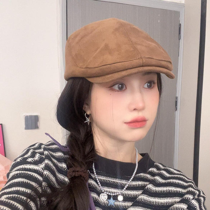 Wholesale Retro British reverse wearing duckbill beret