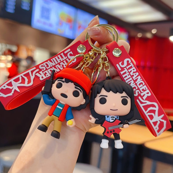 Wholesale PVC Keychain Cartoon Doll Bag Charm Car Key Accessory Gift