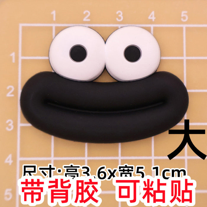 Wholesale 5pcs Big Small size cartoon sausage mouth eyes charger protective cover plush toy hairpin phone case accessories