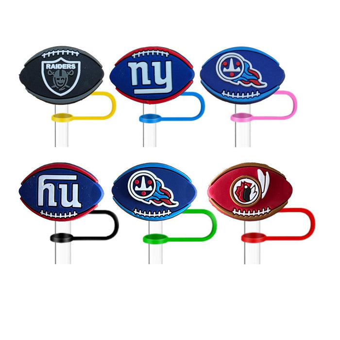 Wholesale 10mm Rugby Series Cartoon Straw Cover JDC-SCR-XJF006