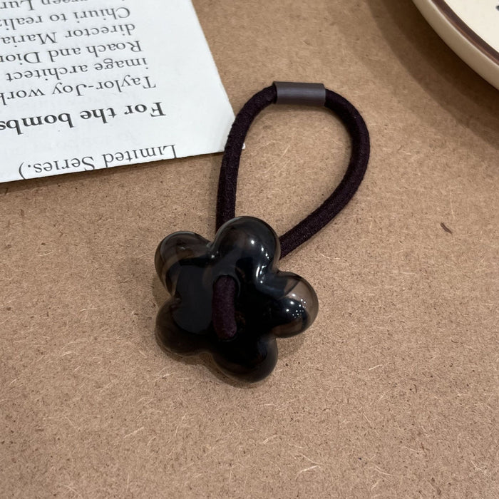 Wholesale Acrylic Flower Hair Rope Fashion Beaded Hair Rope Hair Strap Hair Accessories