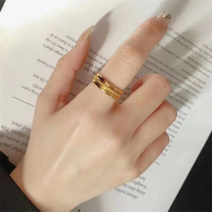 Wholesale Minimalist plain ring titanium steel ring for women's new style index finger personalized ring, non fading accessory