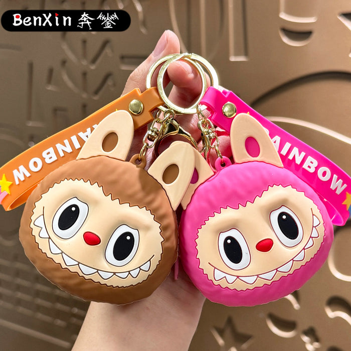 Wholesale Plush Silicone Coin Purse Keychain Bag Decoration Small Gift