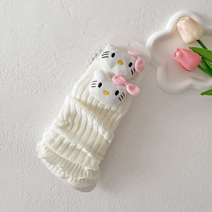 Wholesale Socks Autumn and Winter Cute Cartoon Animal Doll Knitted Warm Lace Pile Socks Baby Girl' s Trendy Leg Cover