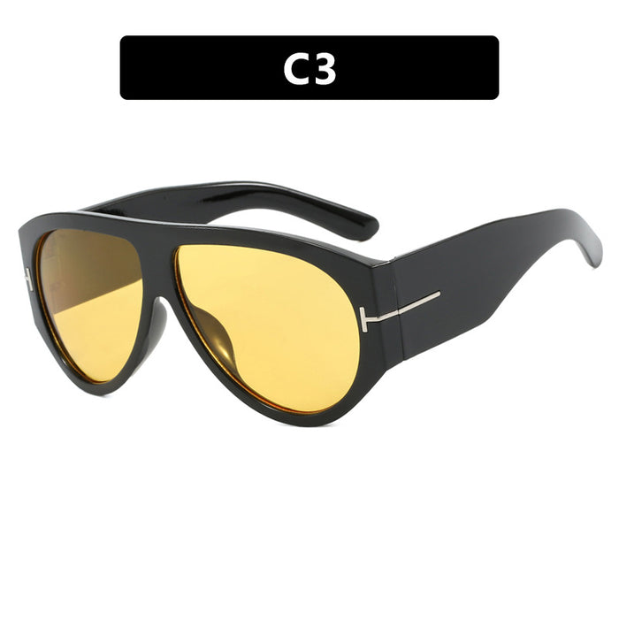Wholesale T-shaped large frame sunglasses, personalized and fashionable sunglasses