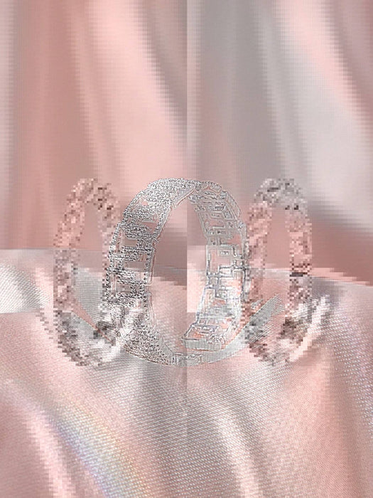 Wholesale Zircon diamond geometric love open ring sweet niche fresh index finger ring fashion high-end jewelry