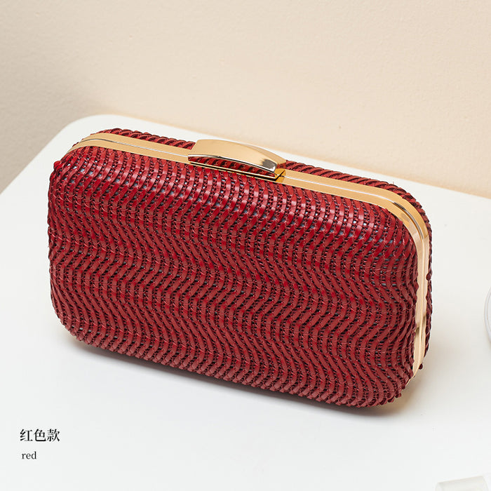 Wholesale Fashion PU Woven Clutch Bag High-grade Handbag JDC-HB-YX011