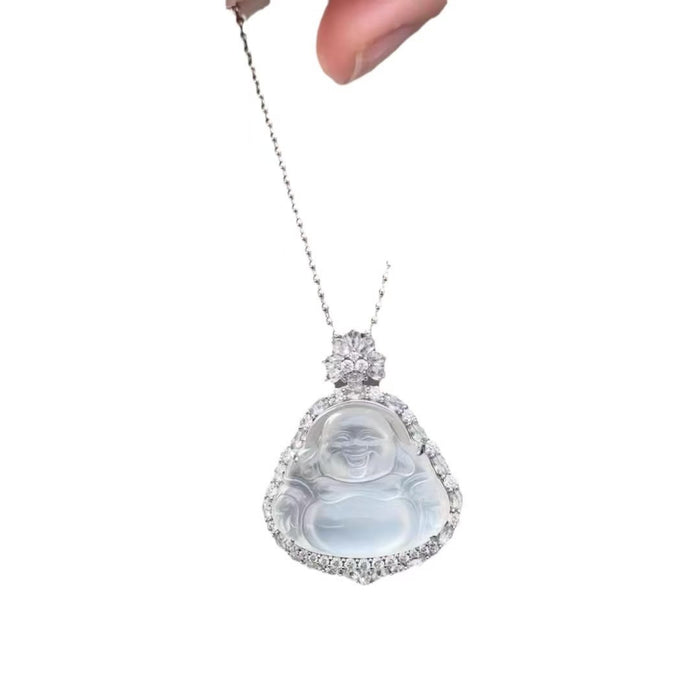 Wholesale Necklace, light luxury, high-end, big belly Buddha pendant, collarbone chain