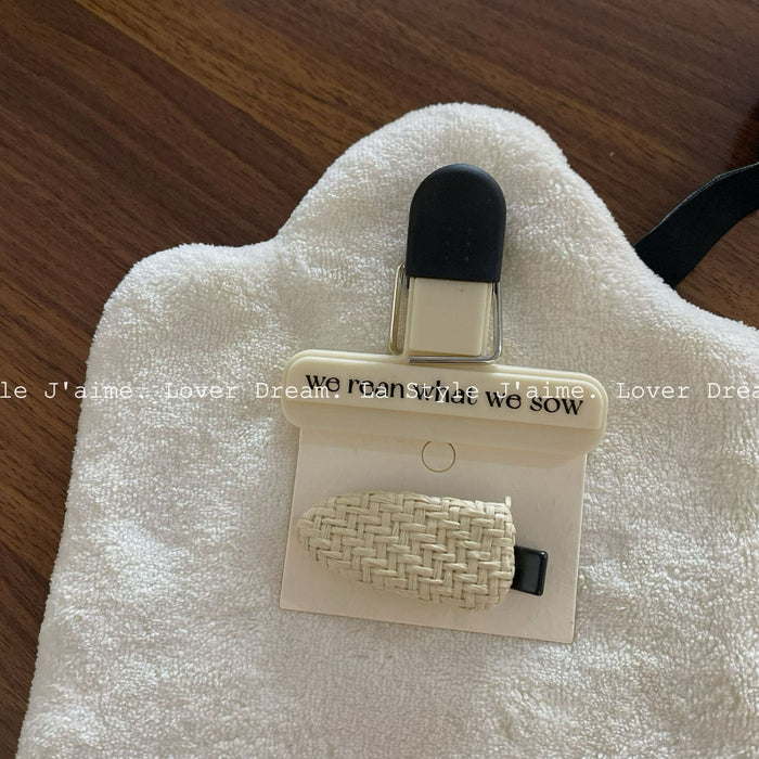 Wholesale Weaving rattan geometric hair clips, fashionable bangs, side clips, hair accessories