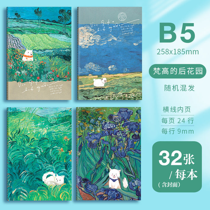 Wholesale 2pcs A5 cartoon retro notebook B5 cute stationery
