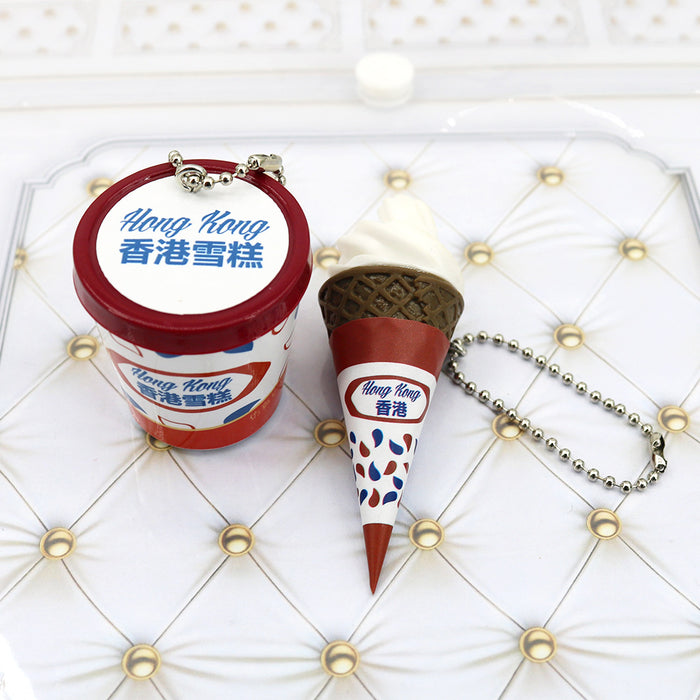 Wholesale Simulated  Ice Cream Keychain