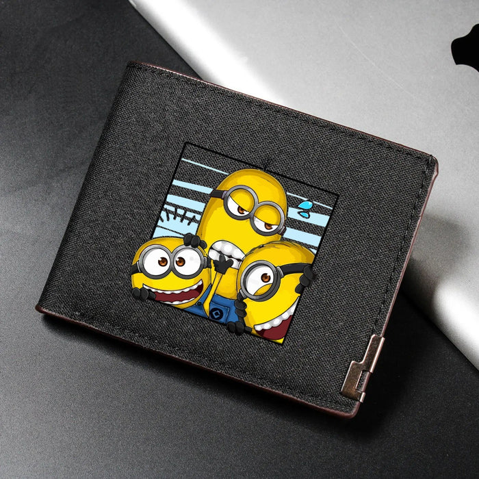 Wholesale Cartoon Anime Printed Short Canvas Wallet Denim Wallet JDC-WT-Qiqiang002