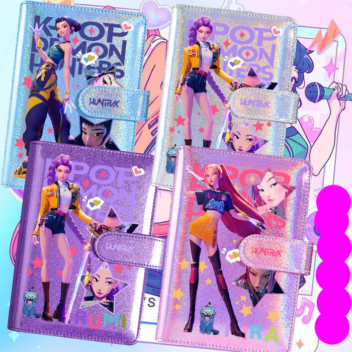 Wholesale Kpop Glitter Hardcover Loose-Leaf Cartoon Notebook