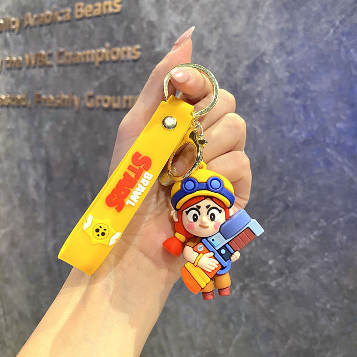 Wholesale  cartoon pvc doll car key chain Cute Keychain