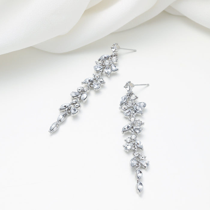 Wholesale Tassel Earrings Inlaid with Zircon Wheat Ears Earrings Personalized Full Diamond Earrings