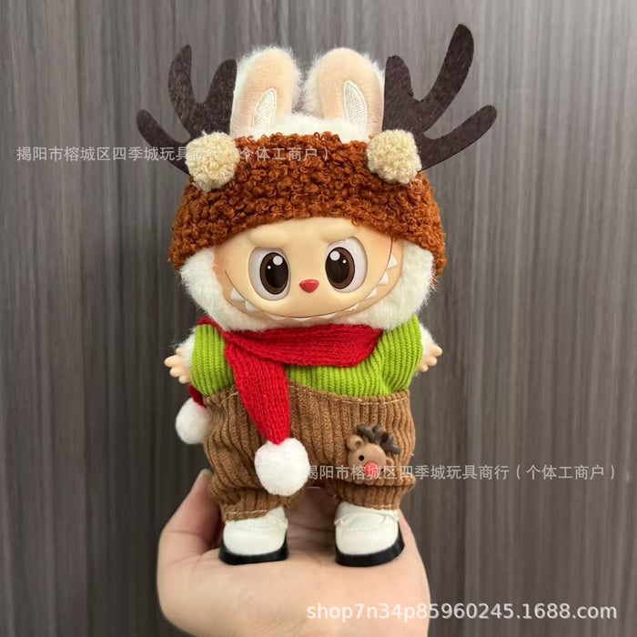 Wholesale Only the clothing keychain dolls Christmas outfit sets.