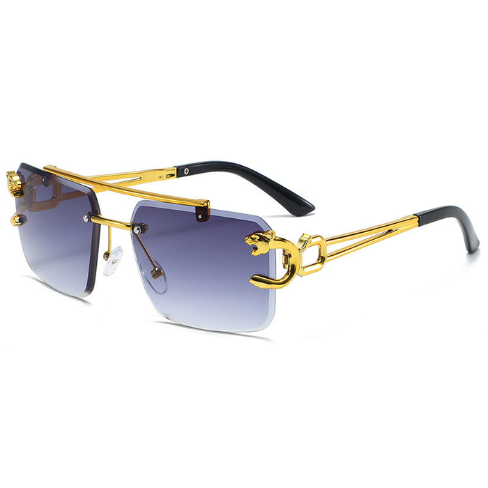 Wholesale New Fashionable Personalized Frameless Sunglasses Trendy Glasses Outdoor Driving Sunglasses