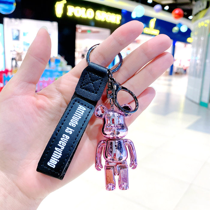 Wholesale Cartoon electroplated keychain, cute doll, exquisite backpack pendant, car keychain