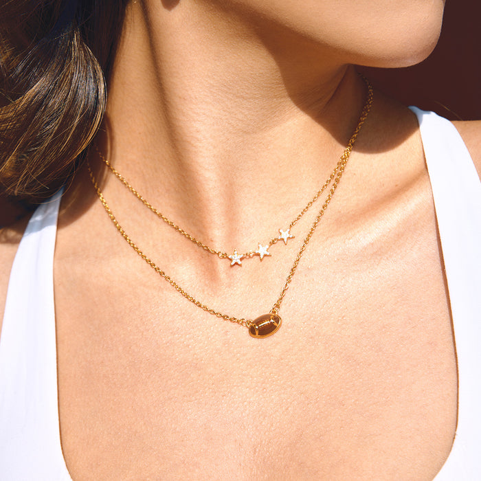 Wholesale Stainless Steel Oil-Drip Rugby Luxury Niche Necklace