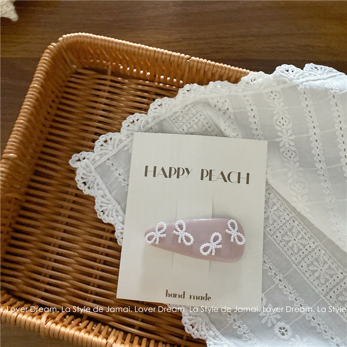 Wholesale Texture bow, bangs clip, side clip, hair clip, hair accessory