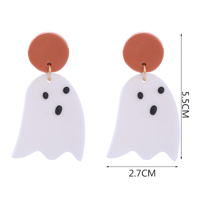 Wholesale  Pumpkin Cat Skull Funny Earrings Alternative Acrylic Earrings