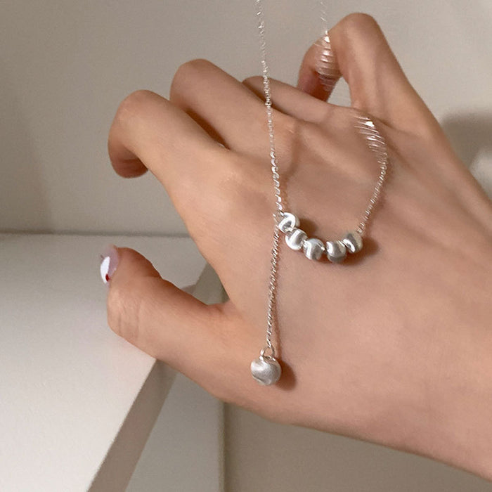 Wholesale Metal Small Ball Pendant Necklace Women's Neck Chain