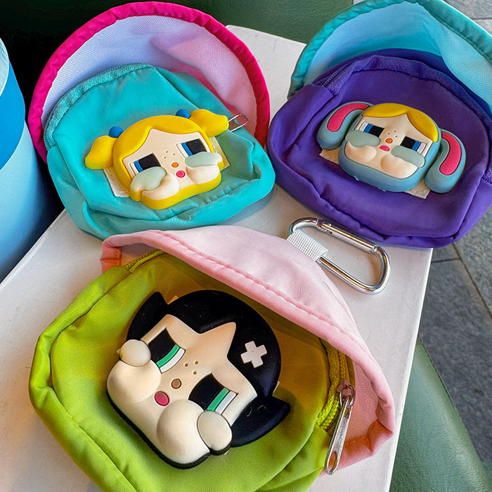 Wholesale Creative Cartoon Cute Crying Bag Cute Baby Coin Purse Keychain Girl Heart Student Bag Decorative Small Gift Pendant