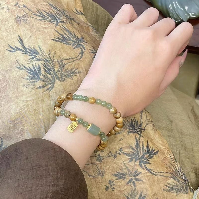 Wholesale Original niche design double-layer stacked bracelet with exquisite and high-end bead design