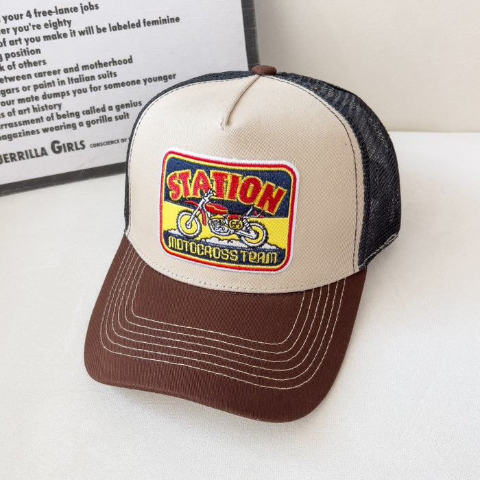 Wholesale Baseball Cap Hip-Hop Mesh Breathable Large Brim Peaked Cap for Adults